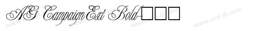 AG CampaignExt Bold字体转换